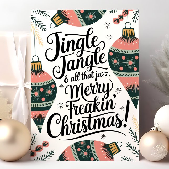 Jingle Jangle Glatt jäkla jul Helgkort (Skapare uppladdad)