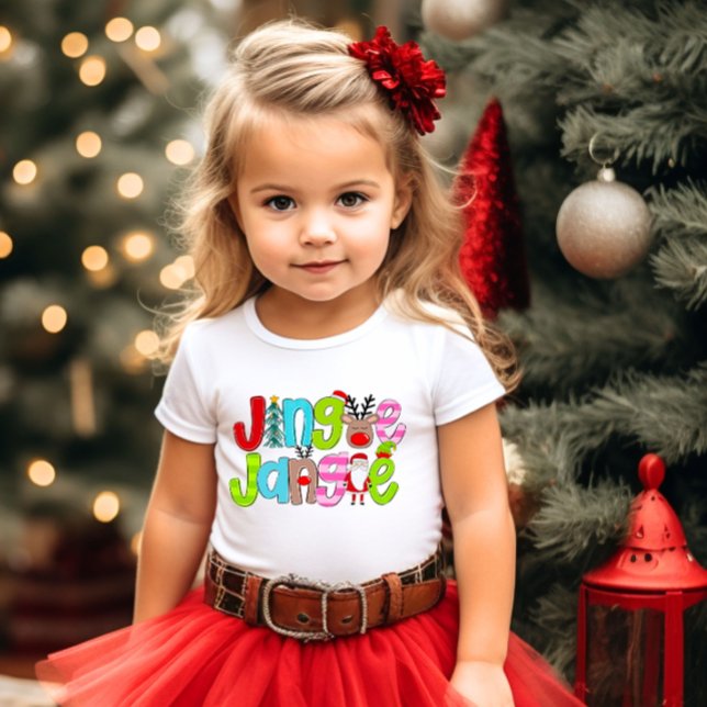 Jingle Jangle Santa Träd Reindeer T Shirt (Skapare uppladdad)