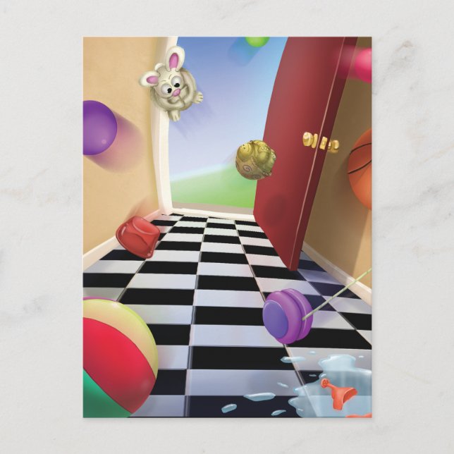 Jingle Jingle Little Gnome Bouncy Boll vykort (Framsida)