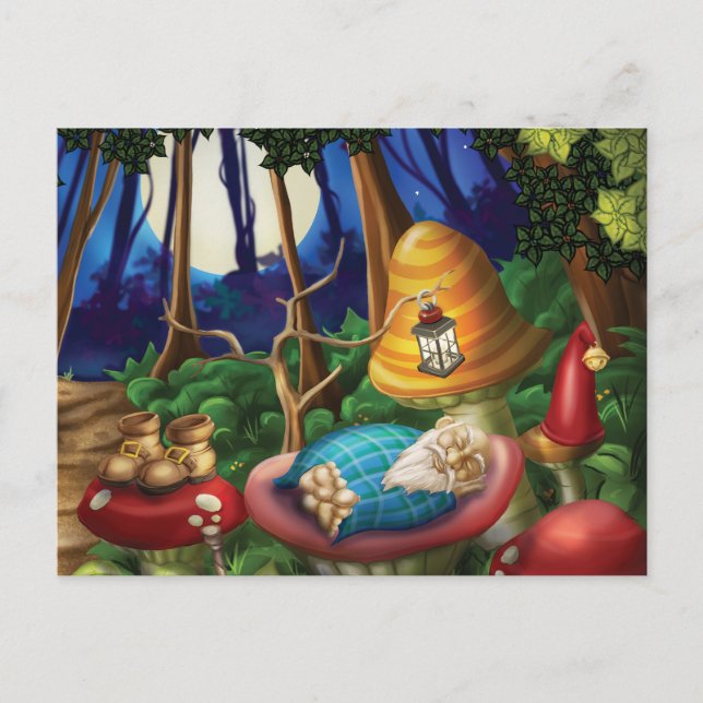 Jingle Jingle Little Gnome Gnome Nap-vykort Vykort (Framsida)