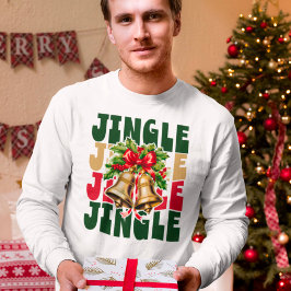 Jingle Jingle Vintage Guld Bjällror & Julros T-Shi T Shirt