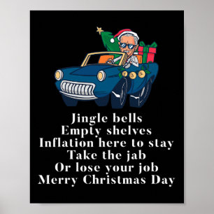 Jingle Joe Biden Funny Santa Trump God jul Poster
