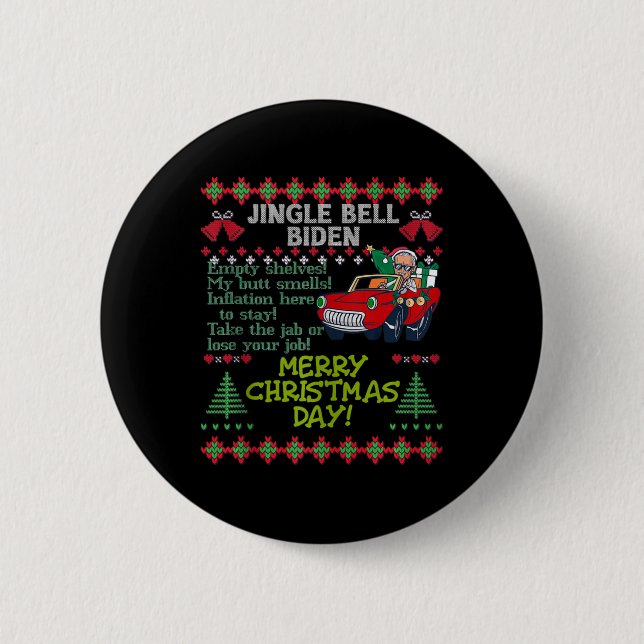 Jingle Joe Biden Julafton Sång Trump Ugly jul S Knapp (Framsida)