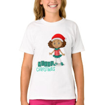 Jingle Joy: Girls jul T-Shirt Ensemble