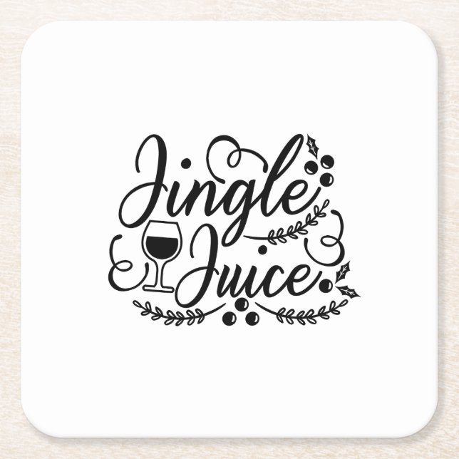 Jingle Juice Funny jul Beer Drinking Underlägg Papper Kvadrat (Framsidan)