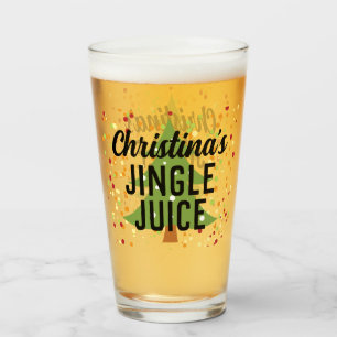 Jingle Juice Funny Personlig julöl Glaskopp