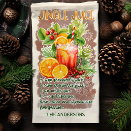 Jingle Juice jul Cocktail Recipe Kökshandduk