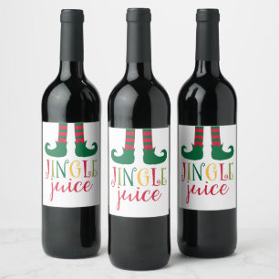 Jingle Juice jul Vin Flaska-etikett Vinflaska Etikett