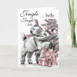 Jingle Klockor - Baby Goat-jul Helgkort