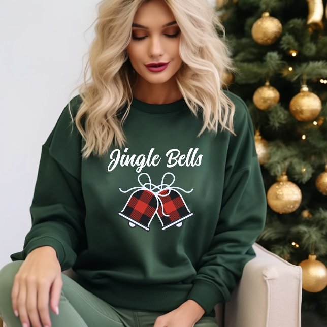 Jingle Klockor & Buffalo Plade julbalen Modern T Shirt (Skapare uppladdad)