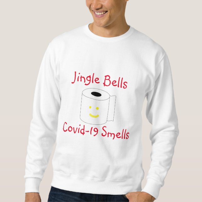 Jingle Klockor Covid-19 Smells Lång Ärmad Tröja (Framsida)