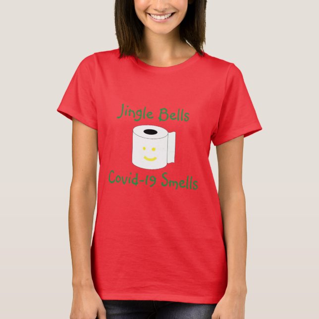 Jingle Klockor Covid-19 Smells T Shirt (Framsida)