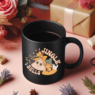 Jingle Klockor God jul som dricker kaffe Mugg