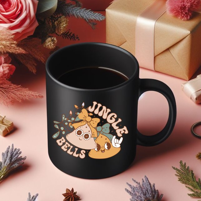 Jingle Klockor God jul som dricker kaffe Mugg (Skapare uppladdad)