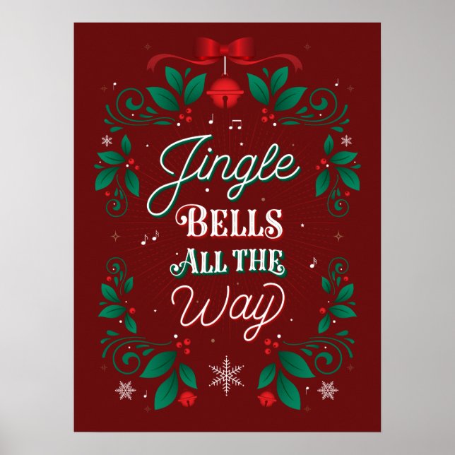 Jingle Klockor hela julen Poster 18 x 24 (Framsidan)