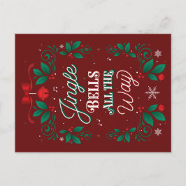 Jingle Klockor hela vägen julkort Helg Vykort