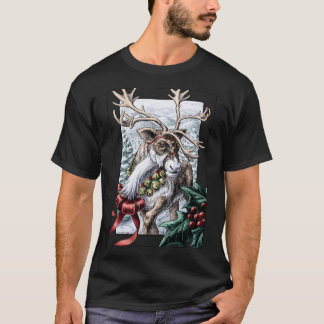 Jingle Klockor Helgdag Reindeer T Shirt