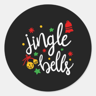 Jingle Klockor Jingle hela vägen Julafton Gift Chr Runt Klistermärke