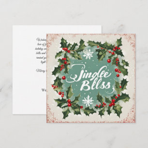 Jingle Klockor & jul Holly Company Jul Julkort