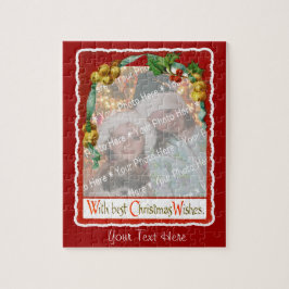 Jingle Klockor jul Önskemål Add-A-Photo Ram Pussel