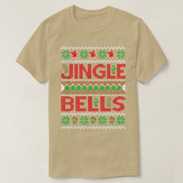 Jingle Klockor jul, Ugly Sweater T Shirt (Design framsida)