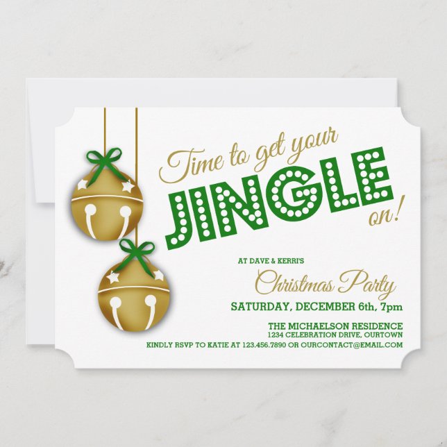 Jingle Klockor julfest - inbjudan (Framsida)