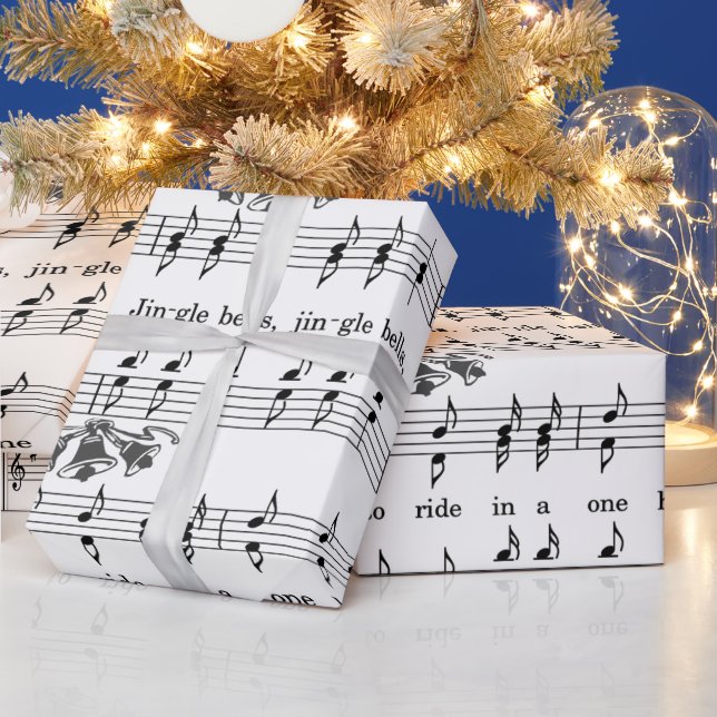 Jingle Klockor Lakan Musik Julafton Wrapping Pappe Presentpapper (Helgdagar)