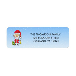 Jingle Klockor med Santa Returadress Etikett