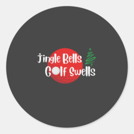 Jingle Klockor och Golf Swells Runt Klistermärke
