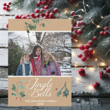 Jingle Klockor Photo Card-Helgdag
