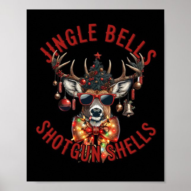 Jingle Klockor Pistol Snäckas Funny Hunter Poster (Framsidan)