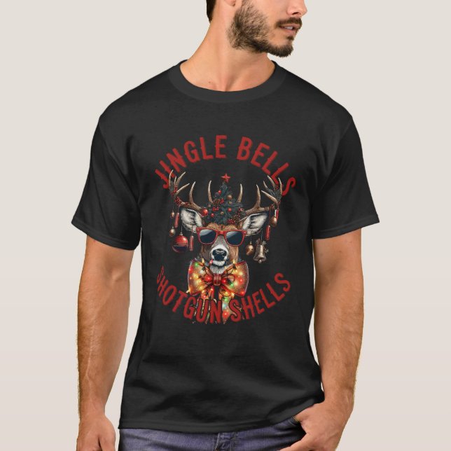 Jingle Klockor Pistol Snäckas Funny Hunter T Shirt (Framsida)