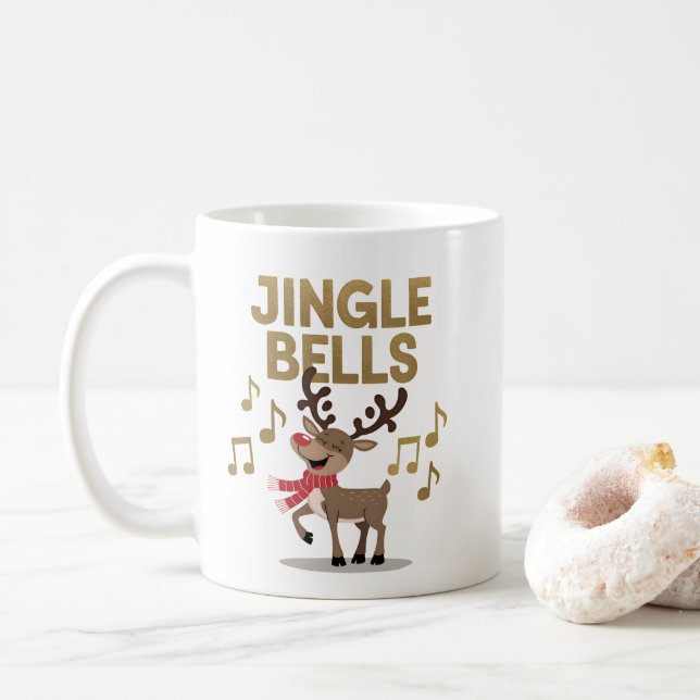 Jingle Klockor Singing Reindeer Mugg (Med munk)