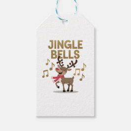 Jingle Klockor Singing Reindeer Presentetikett