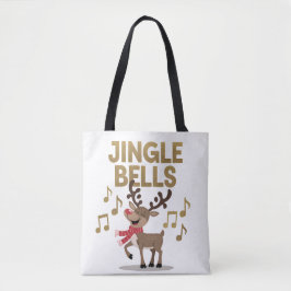 Jingle Klockor Singing Reindeer Tote Bag Tygkasse