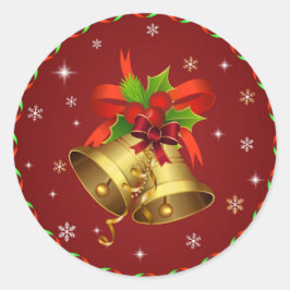 Jingle Klockor Sticker Runt Klistermärke