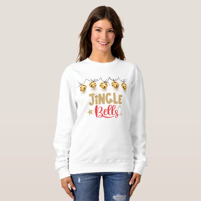 Jingle Klockor Sweatshirt T Shirt (Hel framsida)