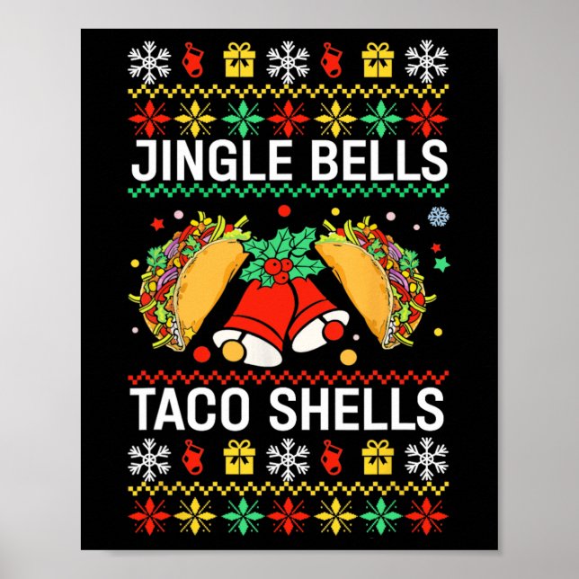 Jingle Klockor Taco Snäckas Funny Family Ug Poster (Framsidan)