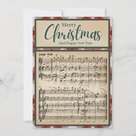 Jingle Klockor Vintage Red Buffalo Plade jul Julkort