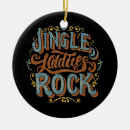 Jingle ladies rock julgransprydnad keramik