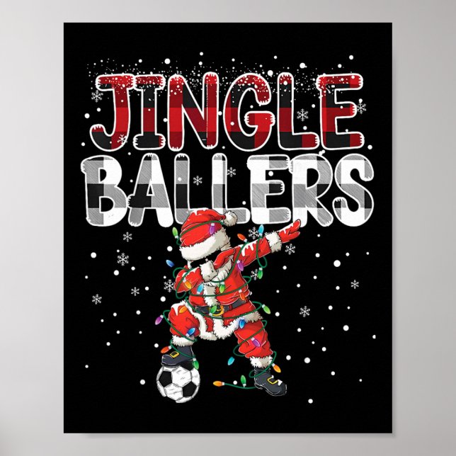 Jingle Llers Santa Fotll Jul Fotboll Plaid _ Poster (Framsidan)