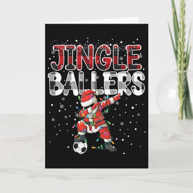 Jingle Llers Tomte Fotll Jul Fotboll Plaid _ Kort (Framsida)