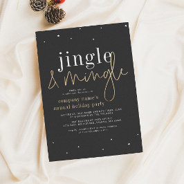Jingle & Mingle Black Guld Corporate Julfest Julkort