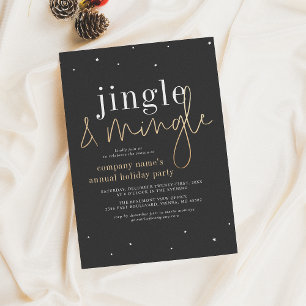 Jingle & Mingle Black Guld Corporate Julfest Julkort