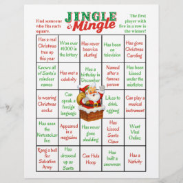 Jingle & Mingle Christmas Human Bingo Game Sheets Reklamblad