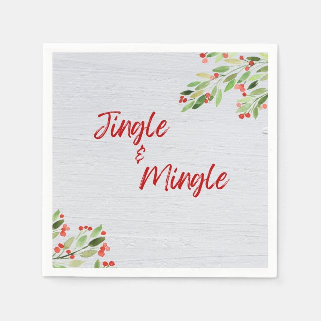 Jingle & Mingle Cocktail Napkins Pappersservett (Framsidan)