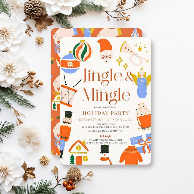 Jingle & Mingle Cute Helgdag Items jul Party Inbjudningar (Skapare uppladdad)