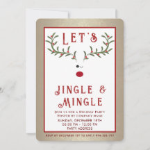 Jingle & Mingle Funny holly renar helgdag