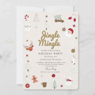 Jingle Mingle God jul Julfest Inbjudningar