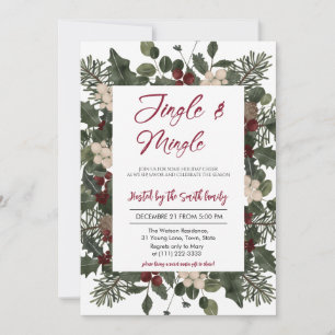 Jingle & Mingle Holiday Julfest Inbjudningar
